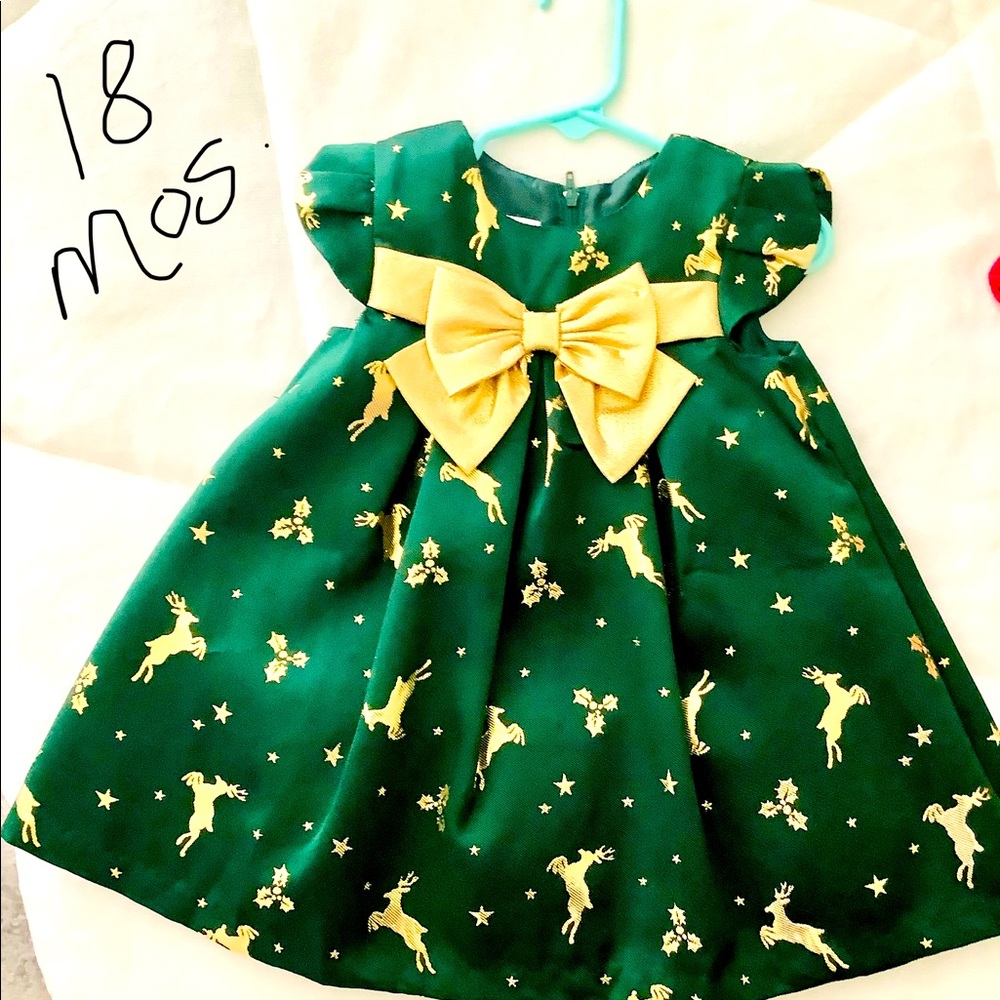 Girl Christmas/winter formal dress size 18-24 months .. worn once